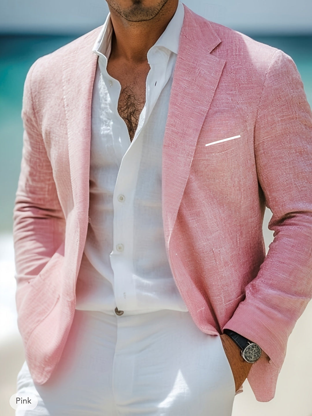 Men's Classic Tailored Notch Lapel Blazer