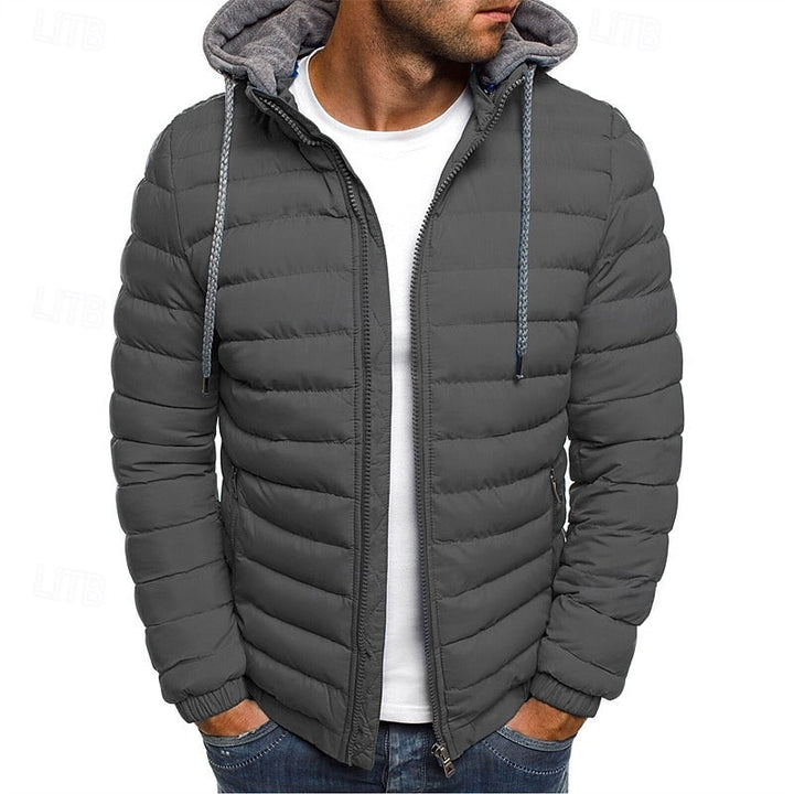 Men's Contemporary Hooded Quilted Puffer Jacket