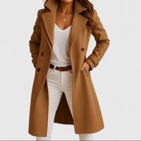 Women's Chic Double-Breasted Long Coat