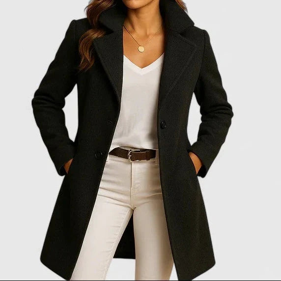 Women's Chic Double-Breasted Long Coat