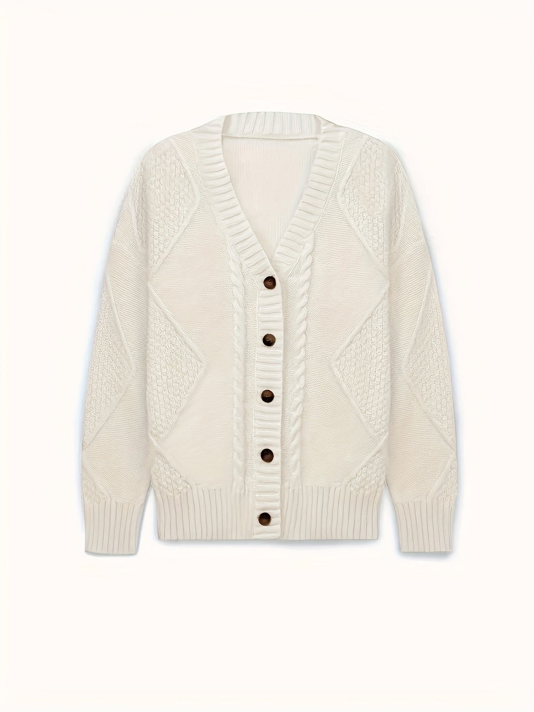 Women's Modern Pink Cable Knit Cardigan