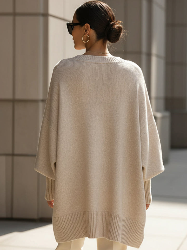 Women's Lightweight Ribbed Mock Neck Knit Sweater