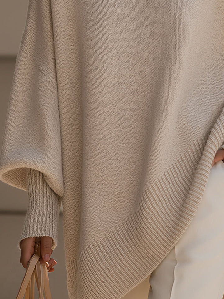 Women's Lightweight Ribbed Mock Neck Knit Sweater