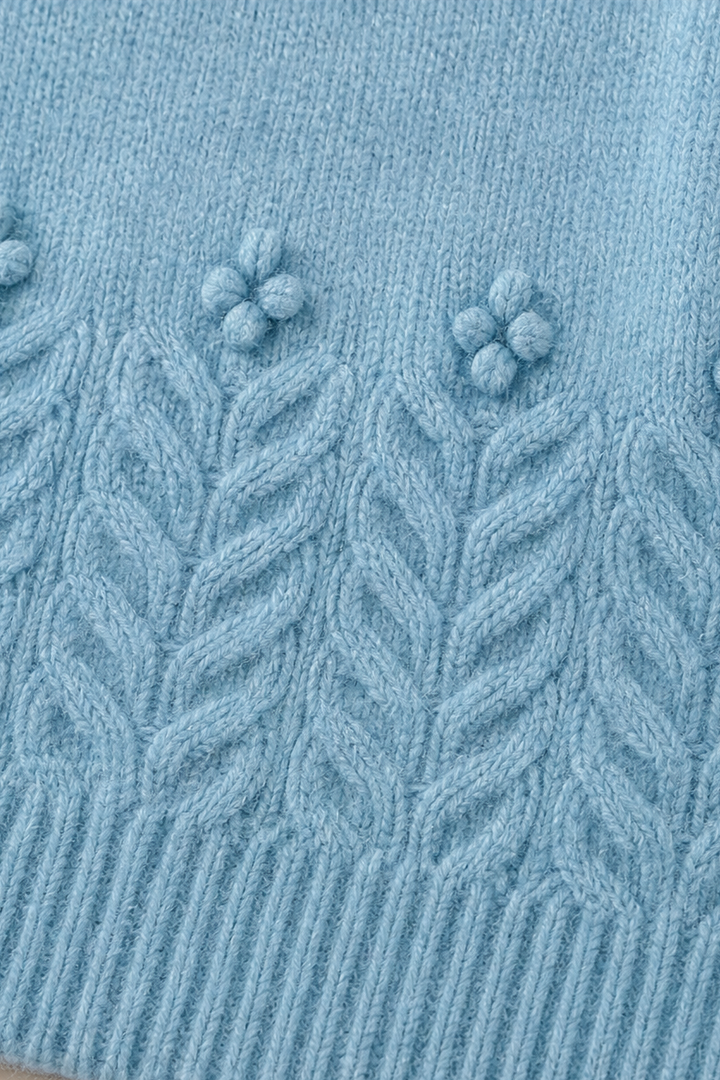Women's Graceful Cable Knit Crewneck Sweater