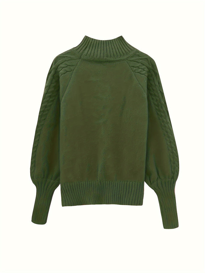Women's Cosy Cable Knit Sweater with Turtleneck