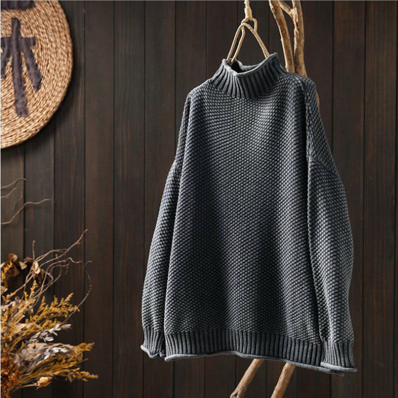 Women's Trendy Chunky Knit Mock Neck Sweater