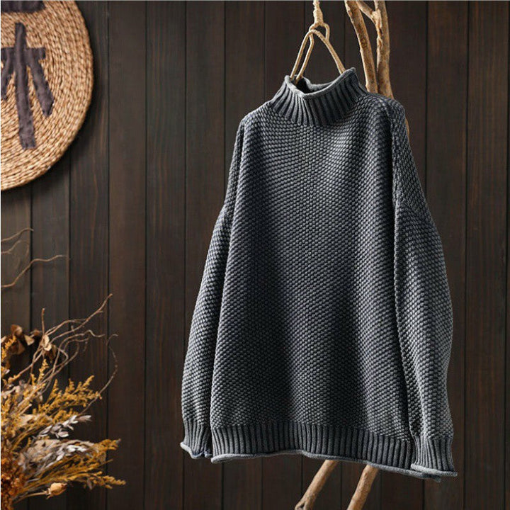 Women's Trendy Chunky Knit Mock Neck Sweater