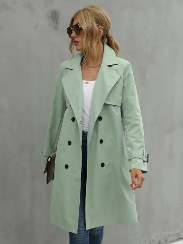 Women's Classic Double Breasted Trench Coat