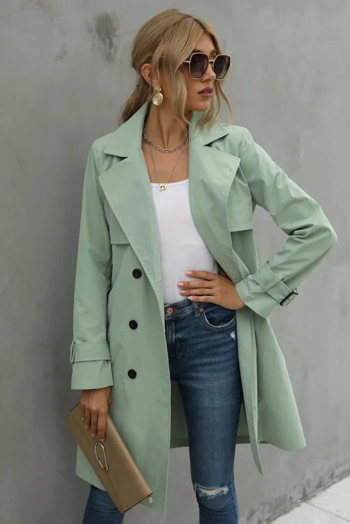 Women's Classic Double Breasted Trench Coat