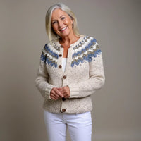 Sophia | Durable Hand-Knit Women's Sweater in Natural Yarn