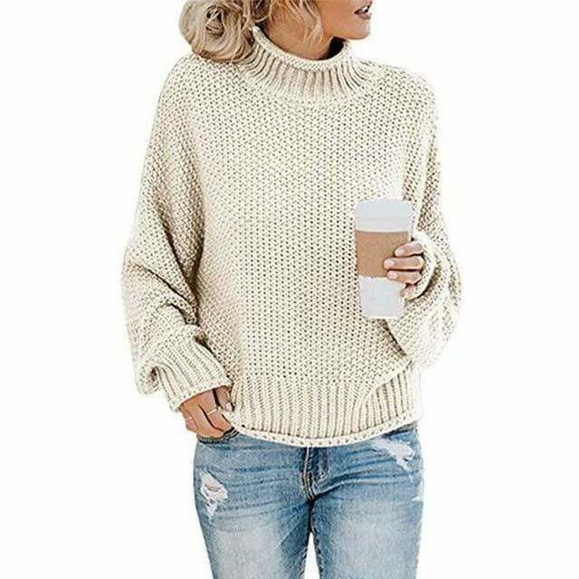 Women's Cosy Oversized Chunky Knit Turtleneck Sweater