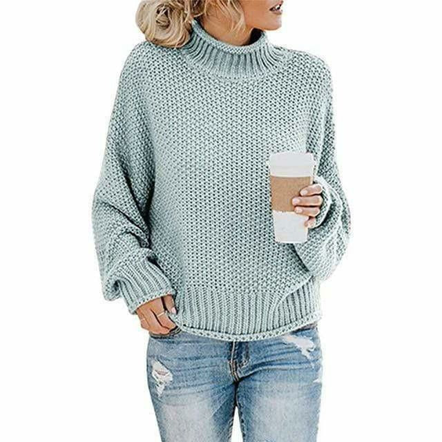 Women's Cosy Oversized Chunky Knit Turtleneck Sweater