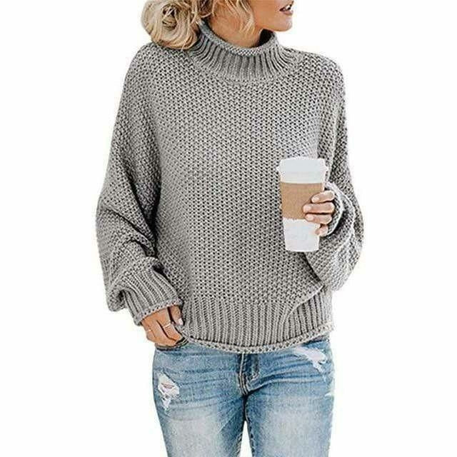 Women's Cosy Oversized Chunky Knit Turtleneck Sweater