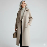 Women's Lightweight Double-Breasted Long Coat