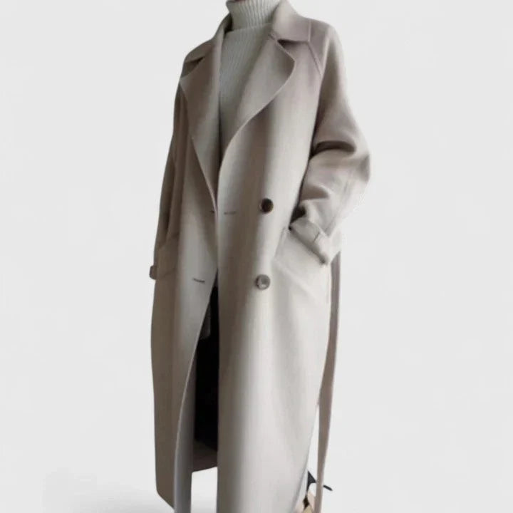 Women's Lightweight Double-Breasted Long Coat
