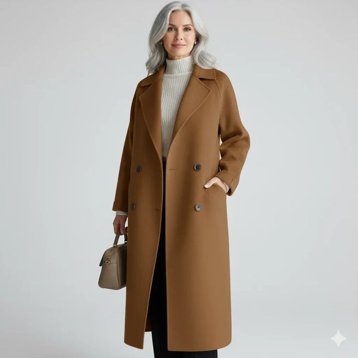 Women's Lightweight Double-Breasted Long Coat