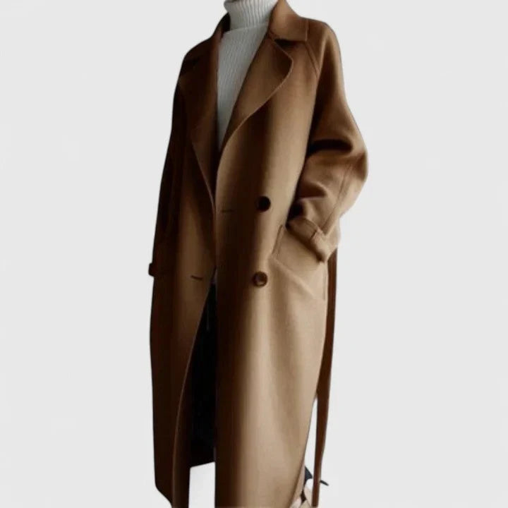 Women's Lightweight Double-Breasted Long Coat