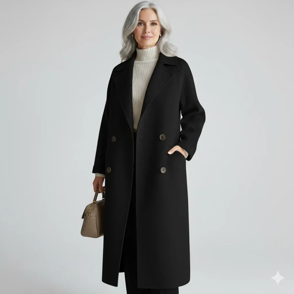 Women's Lightweight Double-Breasted Long Coat