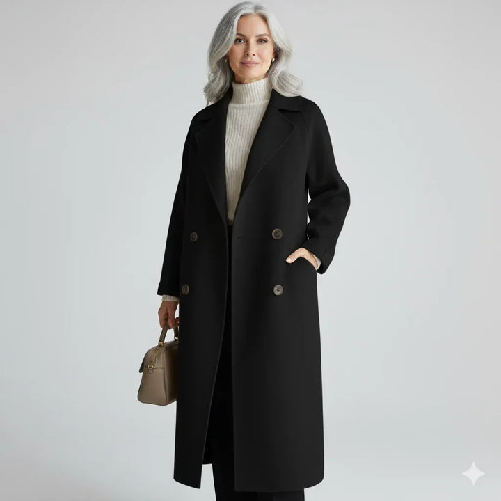 Women's Lightweight Double-Breasted Long Coat