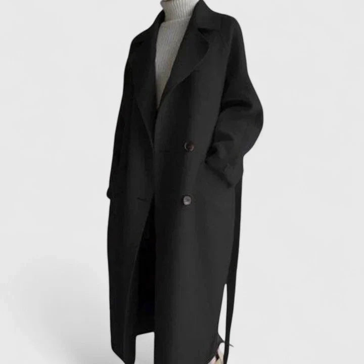 Women's Lightweight Double-Breasted Long Coat