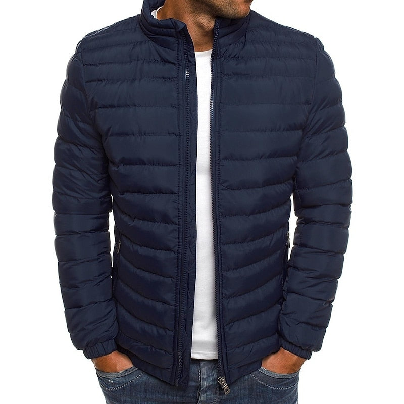 Men's Stylish Quilted Zip Up Puffer Jacket