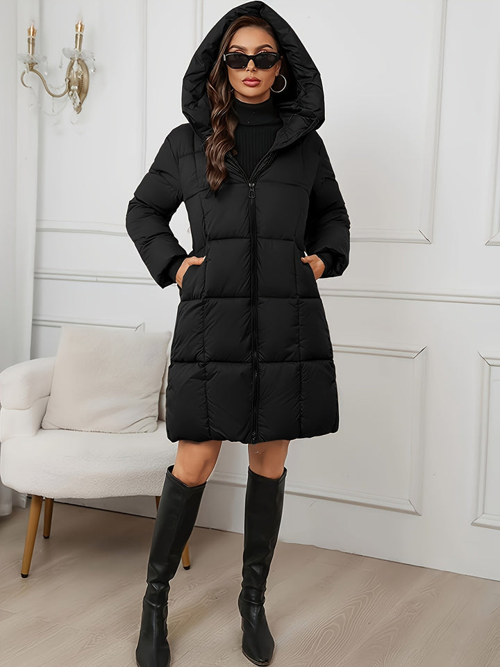 Women's Cosy Hooded Long Quilted Puffer Coat