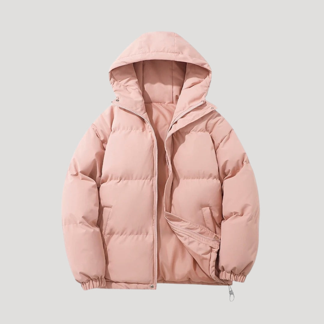 Women's Beautiful Cropped Quilted Hooded Puffer Jacket