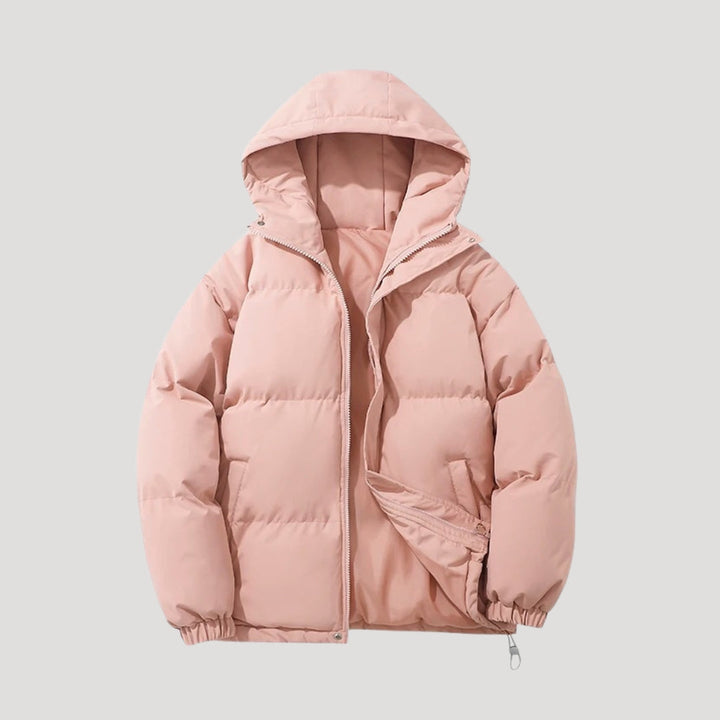 Women's Beautiful Cropped Quilted Hooded Puffer Jacket