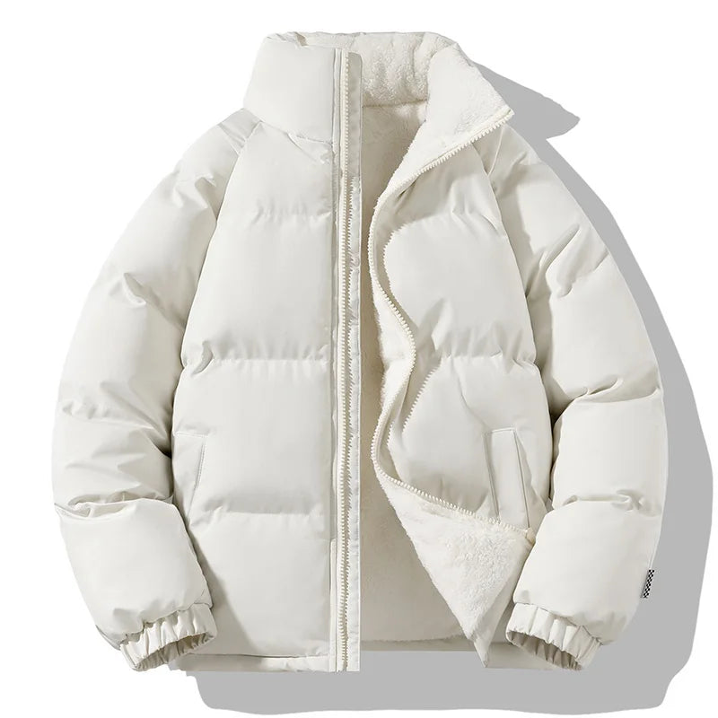 Men's Warm Quilted Mock Neck Puffer Jacket