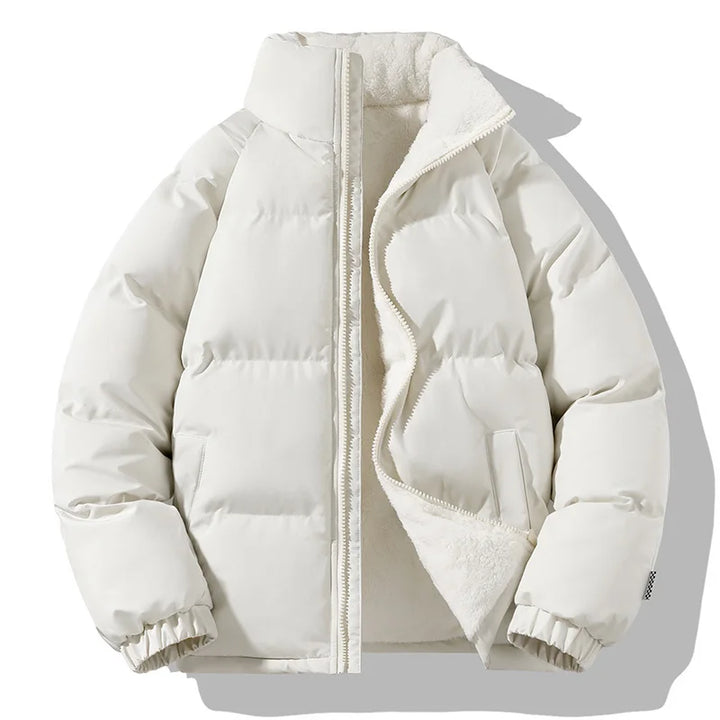Men's Warm Quilted Mock Neck Puffer Jacket