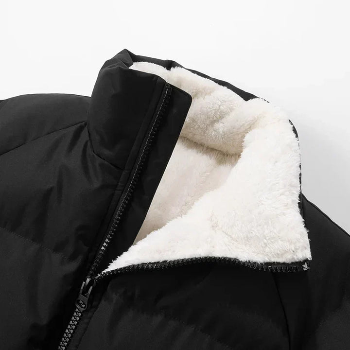 Men's Warm Quilted Mock Neck Puffer Jacket