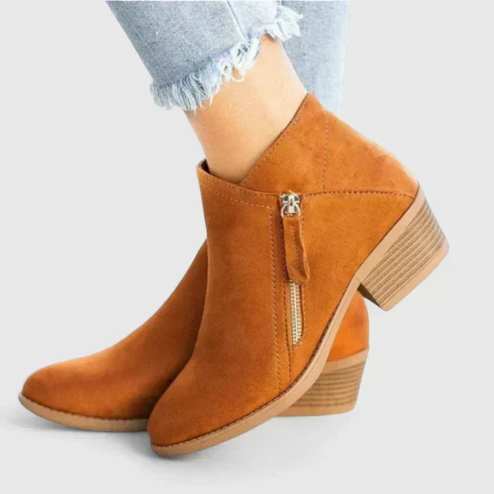 Women's Gorgeous Suede Heeled Ankle Boots