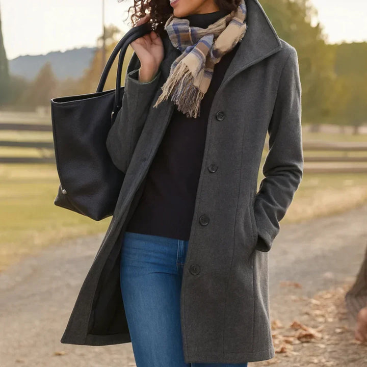 Women's Elegant Camel Long Coat
