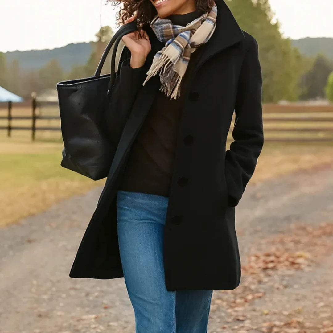 Women's Elegant Camel Long Coat