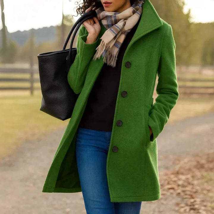 Women's Elegant Camel Long Coat
