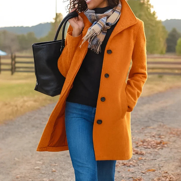 Women's Elegant Camel Long Coat