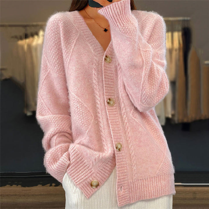 Women's Cosy Oversized Cable Knit Cardigan