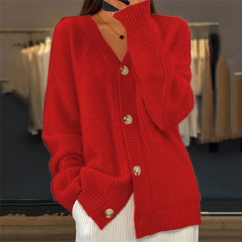 Women's Cosy Oversized Cable Knit Cardigan
