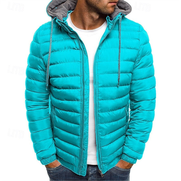 Men's Contemporary Hooded Quilted Puffer Jacket