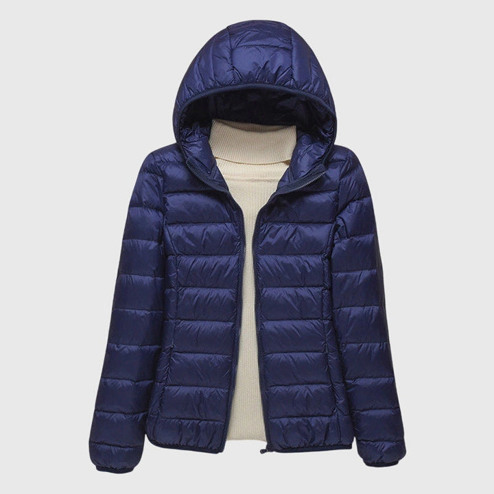 Women's Lightweight Quilted Puffer Jacket with Zip-Up Front