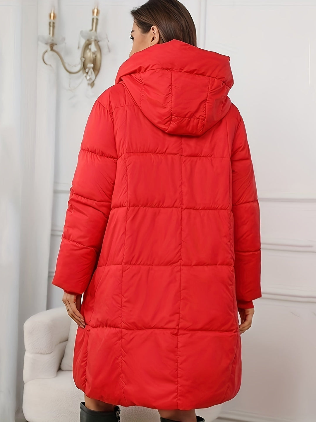 Women's Stylish Oversized Quilted Hooded Puffer Jacket