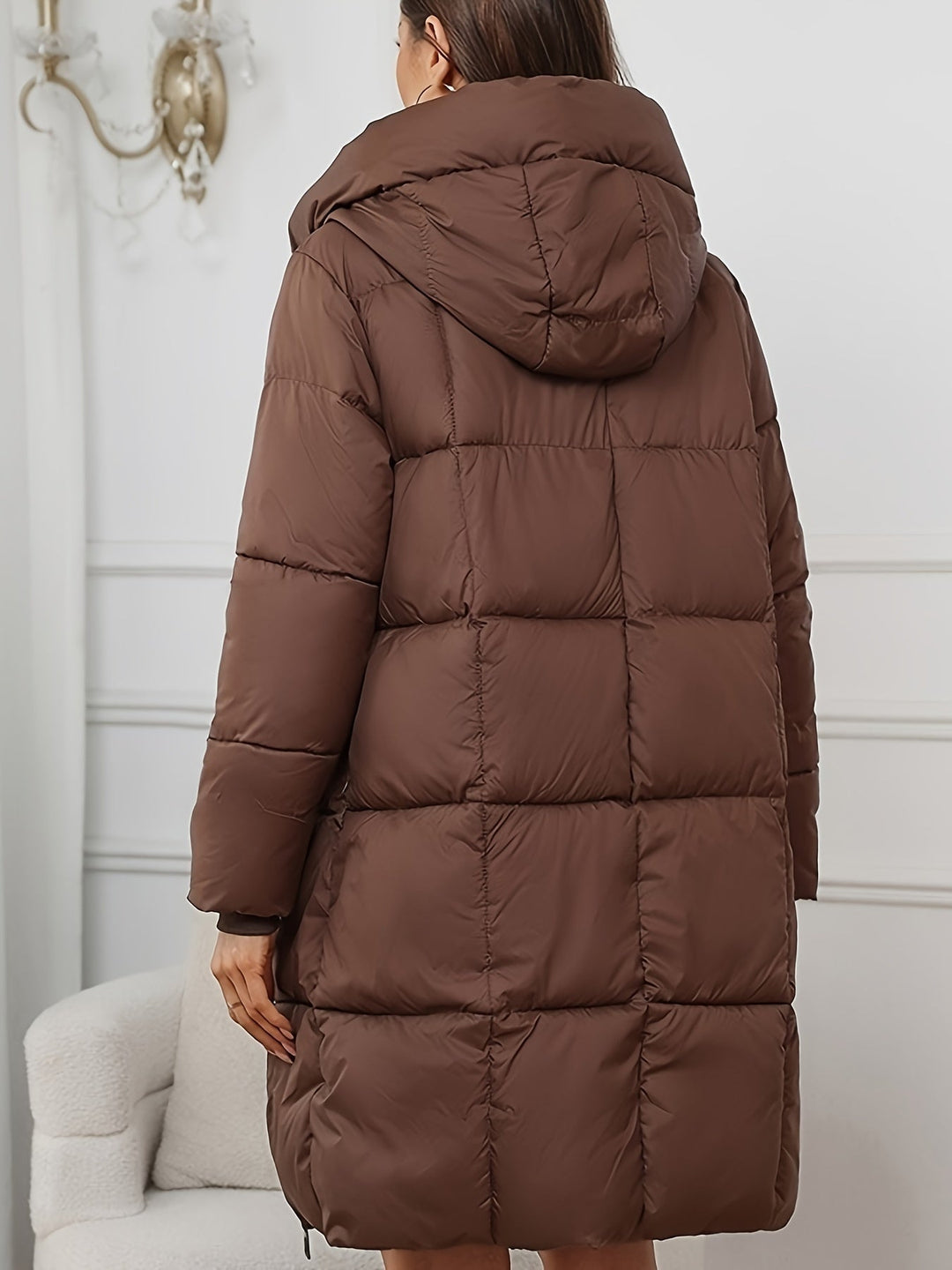 Women's Stylish Oversized Quilted Hooded Puffer Jacket