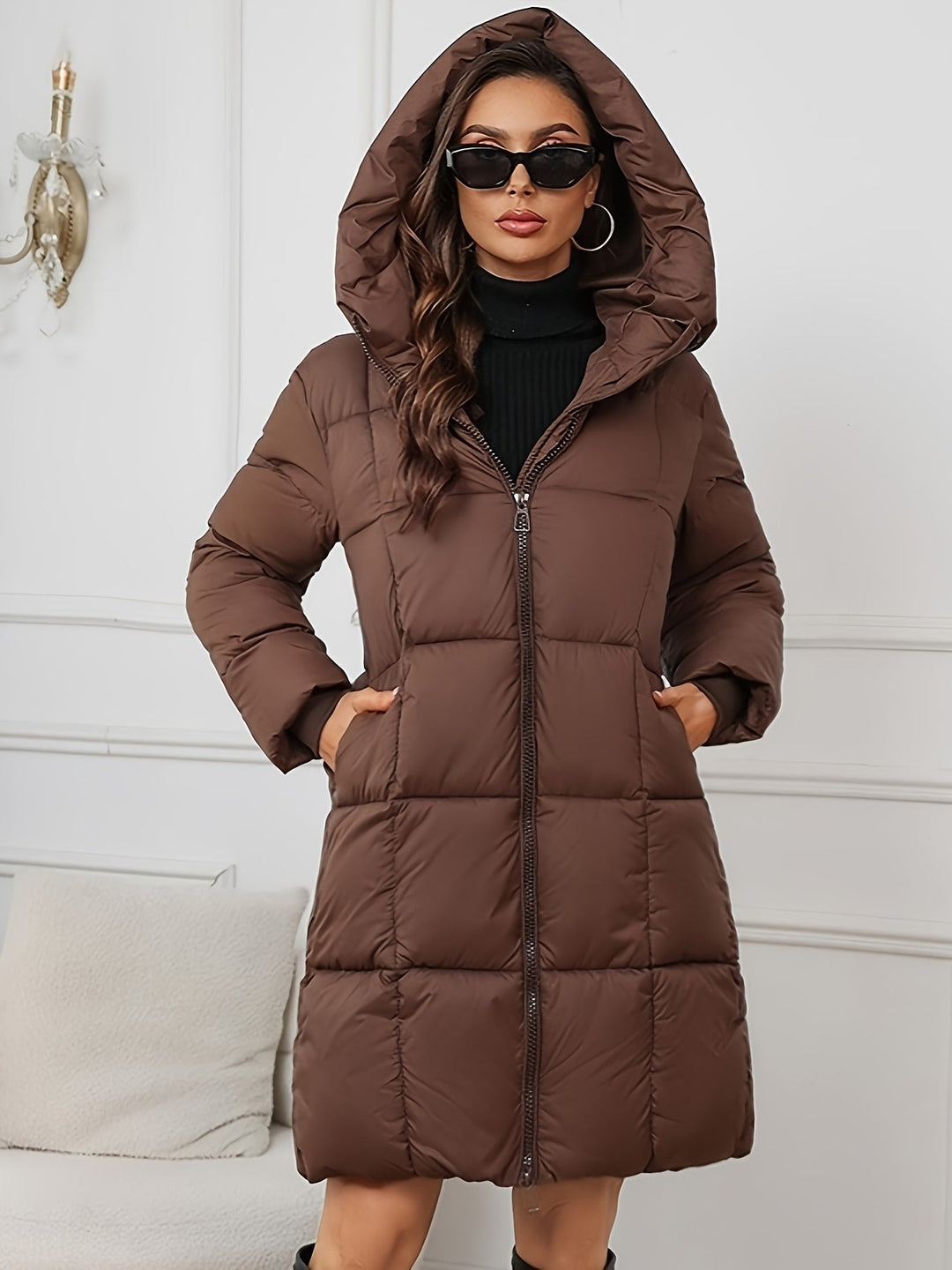 Women's Stylish Oversized Quilted Hooded Puffer Jacket