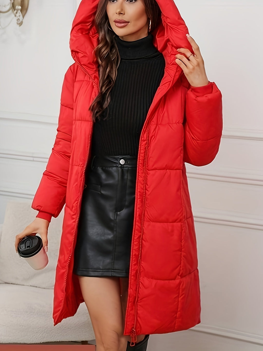 Women's Stylish Oversized Quilted Hooded Puffer Jacket