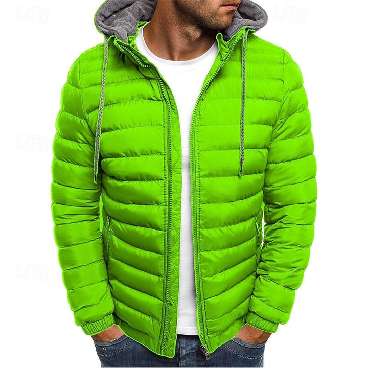 Men's Contemporary Hooded Quilted Puffer Jacket