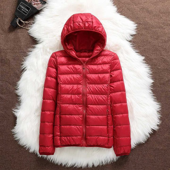 Women's Lightweight Quilted Puffer Jacket with Hood