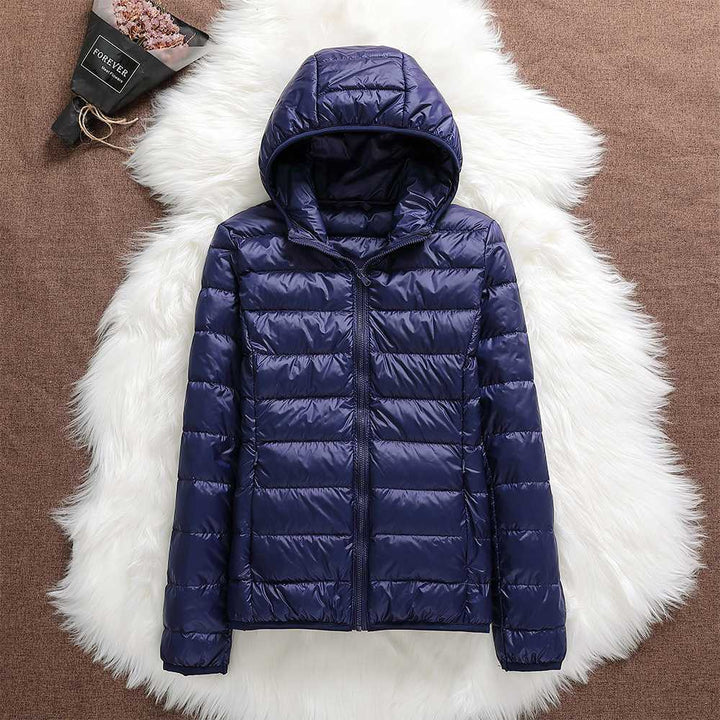 Women's Lightweight Quilted Puffer Jacket with Hood