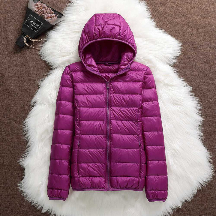 Women's Lightweight Quilted Puffer Jacket with Hood