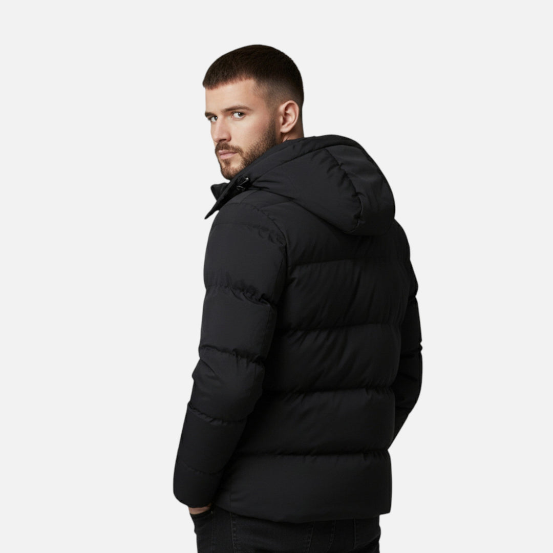 Men's Lightweight Down Quilted Hooded Puffer Jacket
