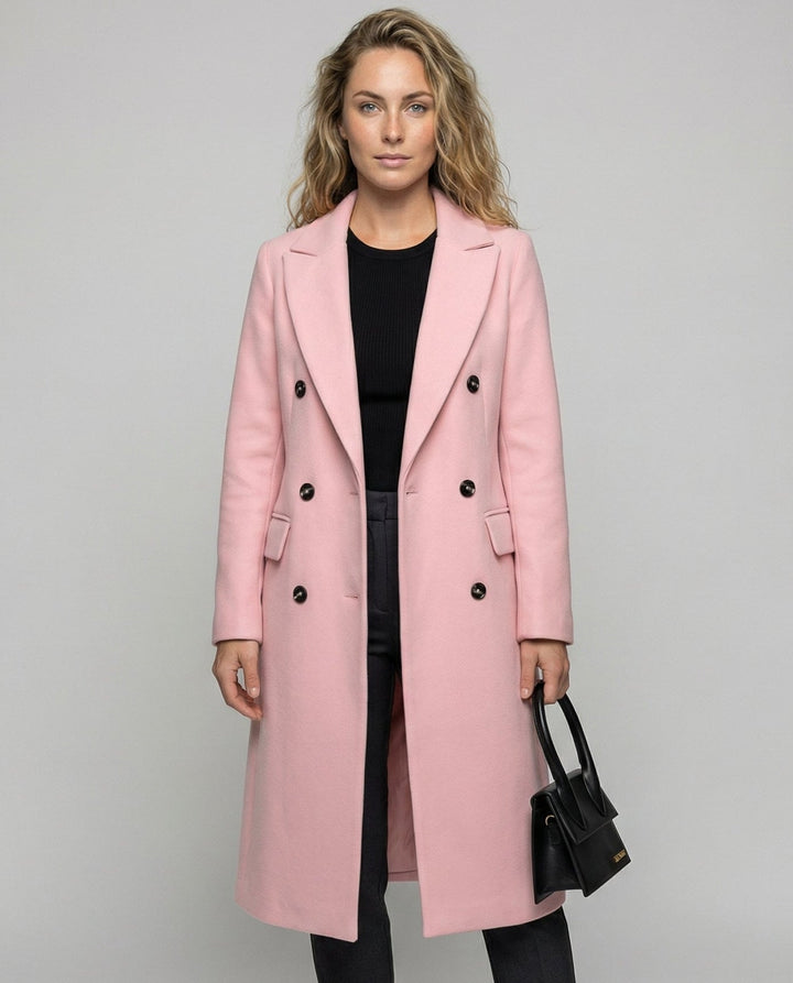 Women's Chic Hooded Double-Breasted Long Trench Coat